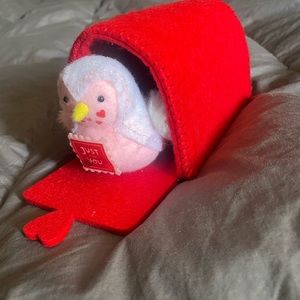 Target Fabric Valentine's Day Mailbox and Bird Figurine Spritz New With Tag